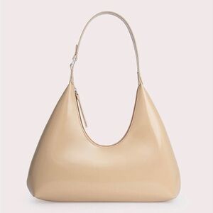 BY FAR Amber Kraft Semi Patent Leather